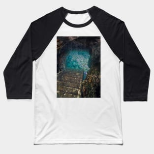 Underwater Cave Baseball T-Shirt